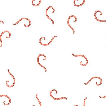 Pattern invertebrate worm cartoon vector Stock Illustration