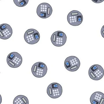 Pattern iris biometric security device cartoon vector Stock Illustration