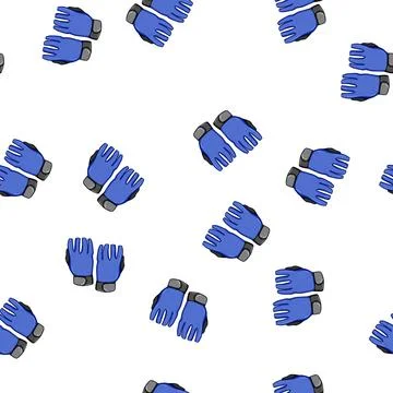Pattern iron gloves welding cartoon vector Illustrazione stock