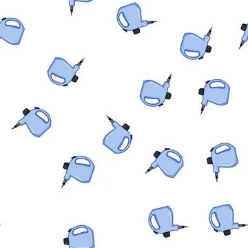 Pattern iron steam cleaner cartoon vector Stock Illustration