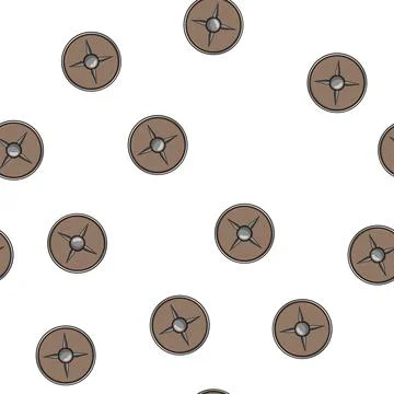 Pattern iron viking shield cartoon vector Stock Illustration
