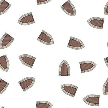 Pattern ironwork ancient medieval door cartoon vector Stock Illustration