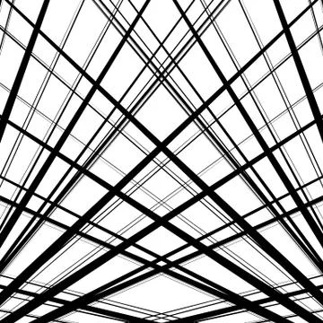 Pattern of irregular, random lines. Black and white abstract texture. Stockillustratie