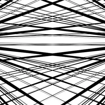 Pattern of irregular, random lines. Black and white abstract texture. Stockillustratie