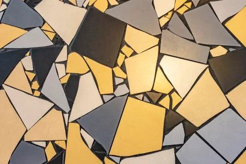 Pattern of irregular tiles at the floor 스톡 사진