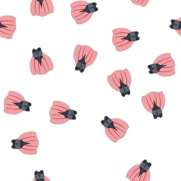 Pattern isometric flippers cartoon vector Stock Illustration