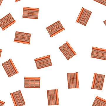 Pattern isometric plastic crate cartoon vector Stockillustratie
