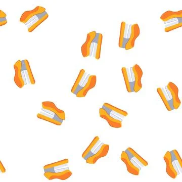 Pattern isometric stapler cartoon vector Stock Illustration