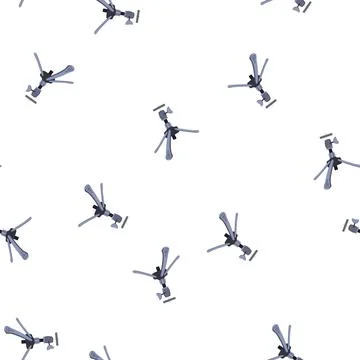 Pattern isometric tripod camera cartoon vector Stock Illustration
