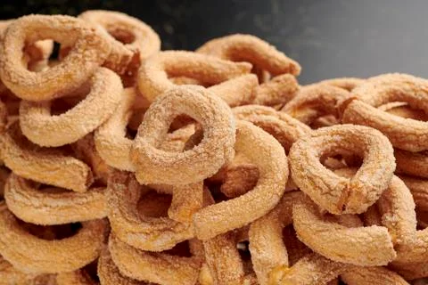 Pattern of Italian "Torcetti" biscuits Stock Photos