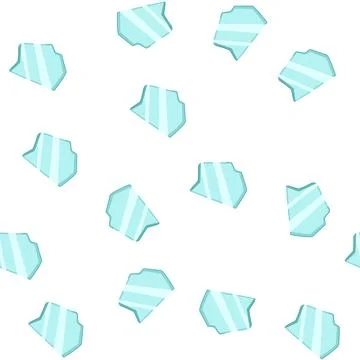 Pattern jagged glass broken shard cartoon vector Stock Illustration