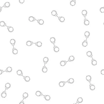 Pattern jail handcuffs cartoon vector Stock Illustration