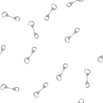 Pattern jail handcuffs cartoon vector Stock Illustration