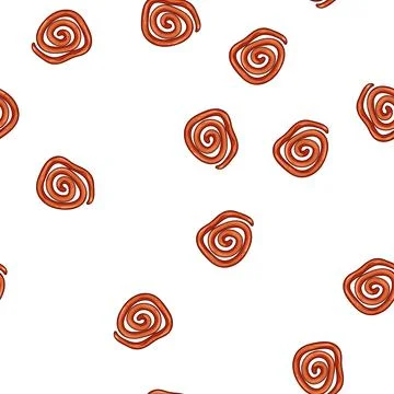 Pattern Jalebi sweet spiral shape tradition food Stock Illustration