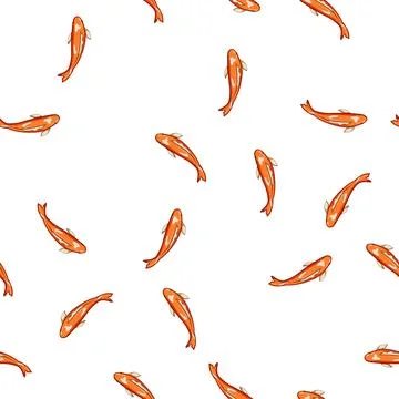 Pattern japan koi fish carp cartoon vector イラスト素材