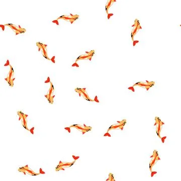 Pattern japan koi fish carp cartoon vector Stock Illustration