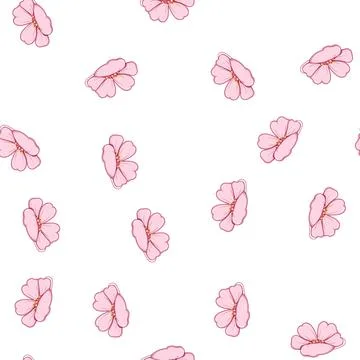 Pattern japan sakura cherry blossom cartoon vector Illustrazione stock