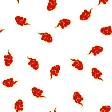 Pattern japanese chinese cloud cartoon vector Stock Illustration