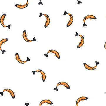 Pattern japanese koi fish carp cartoon vector Stock Illustration