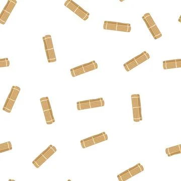 Pattern japanese sushi rolling mat cartoon vector イラスト素材