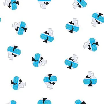 Pattern jar broken antique pot cartoon vector Stock Illustration