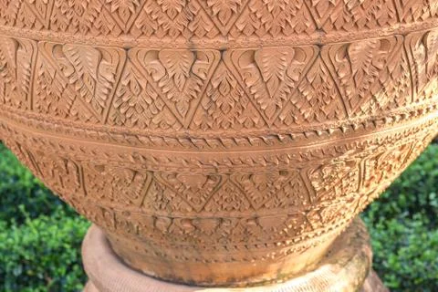 Pattern on the jar. Stock Photos