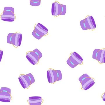 Pattern jar plastic bucket cartoon vector Stock Illustration