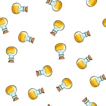 Pattern jar potion bottle cartoon vector Stock Illustration