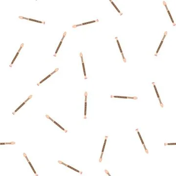 Pattern jazz flute cartoon vector Stock Illustration