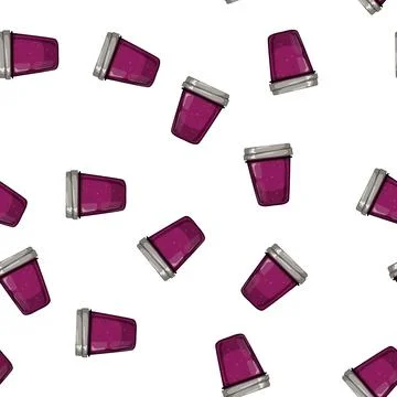Pattern jelly jam fruit food cartoon vector Stock Illustration