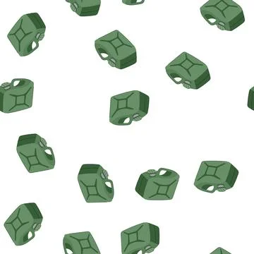 Pattern jerry fuel can metal cartoon vector Stock Illustration
