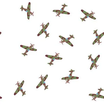 Pattern jet plane toy cartoon vector Stock Illustration