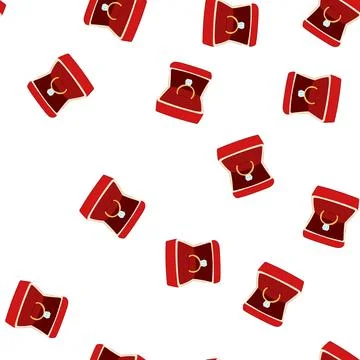 Pattern jewellery proposal ring box cartoon vector Stock Illustration