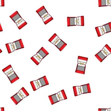 Pattern jewelry proposal ring box cartoon vector イラスト素材