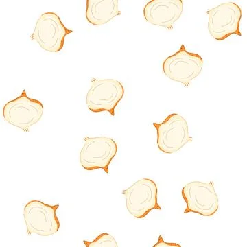 Pattern jicama root vegetable showing white flesh and brown skin Stock Illustration