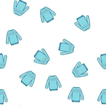 Pattern jolly winter sweater cozy cartoon vector 库存插图