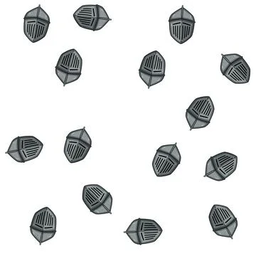 Pattern jousting knight helmet cartoon vector Stock Illustration