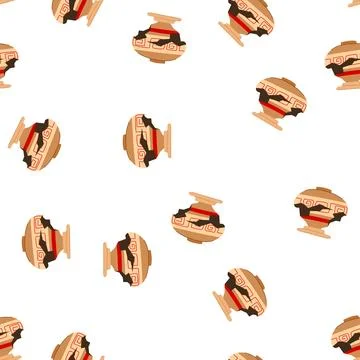 Pattern jug broken antique pot cartoon vector Stock Illustration