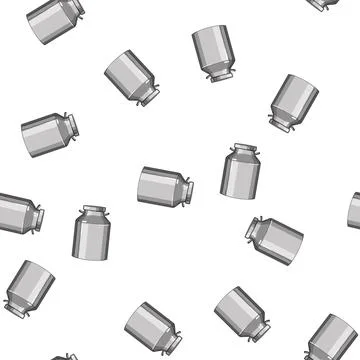 Pattern jug metal milk can cartoon vector Stock Illustration