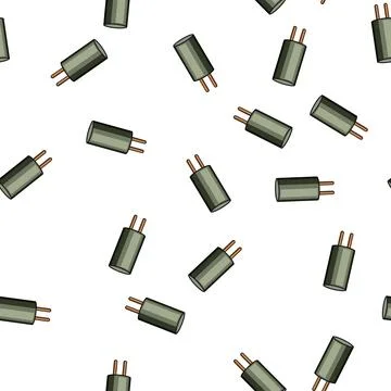 Pattern jug microchip cartoon vector イラスト素材