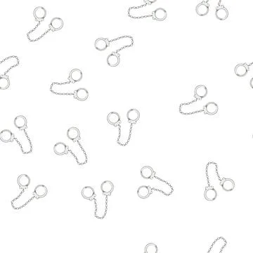 Pattern justice handcuffs cartoon vector Stock Illustration