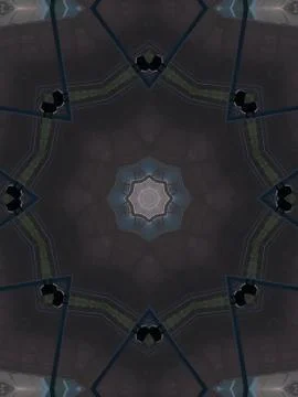 Pattern of kaleidoscope abstract grey pattern Illustrazione stock