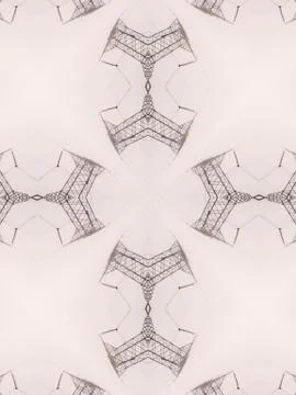 Pattern of kaleidoscope abstract grey pattern Stock Illustration
