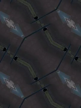 Pattern of kaleidoscope abstract grey pattern Illustrazione stock