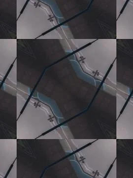 Pattern of kaleidoscope abstract grey pattern Illustrazione stock