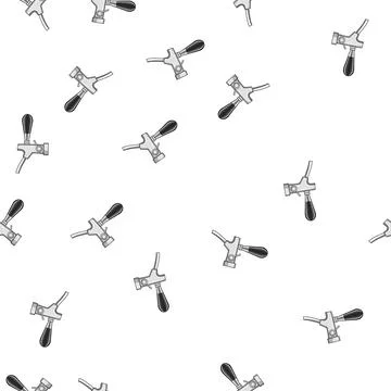 Pattern keg beer tap cartoon vector Stock Illustration