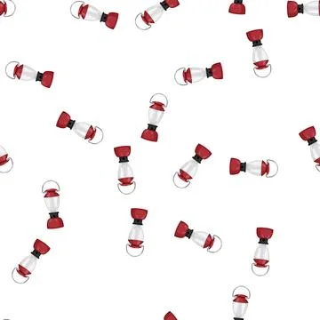 Pattern kerosine lantern camp lamp cartoon vector 스톡 일러스트