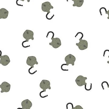 Pattern key padlock vintage cartoon vector Stock Illustration