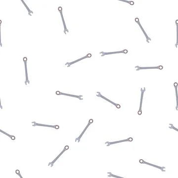 Pattern key wrench cartoon vector Stock Illustration