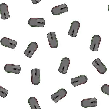 Pattern keyboard game mouse cartoon vector Stockillustratie